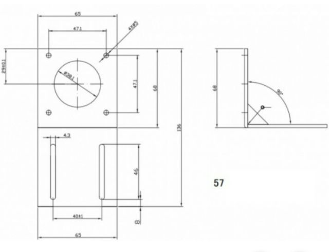 Gá động cơ bước 57