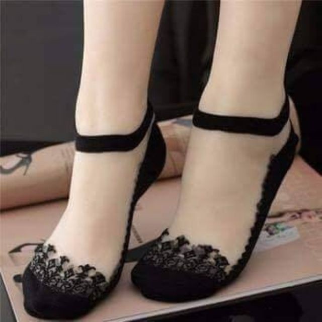Combo 10 đôi tất/vớ nữ ren công chúa cổ ngắn