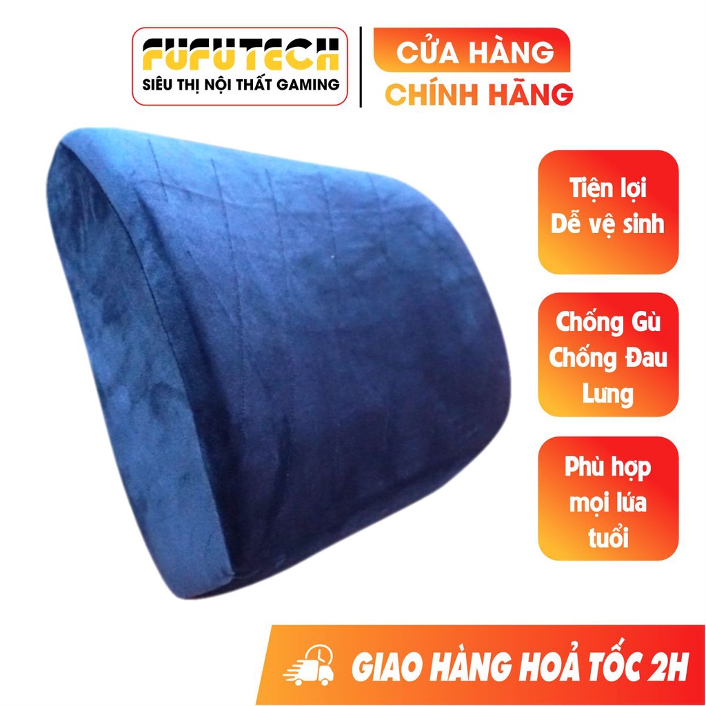 Gối Ngồi Tựa Lưng Văn Phòng Chống Gù, Đau Lưng Khi Ngồi Lâu, 100% Cao Su Non Êm Mịn Dày, Dáng Công Thái Học Có Đai Gài