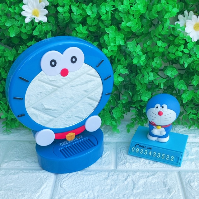 GƯƠNG LƯỢC ĐÈN (3in1) SẠC TÍCH ĐIỆN DORAEMON DOREMON