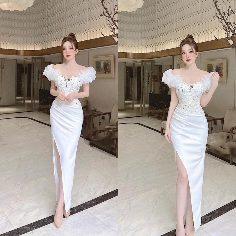 Ms1249y ĐẦM BẸT TAY NHÚNG PHỒNG KẾT GƯƠNG full size S/M/L/xL