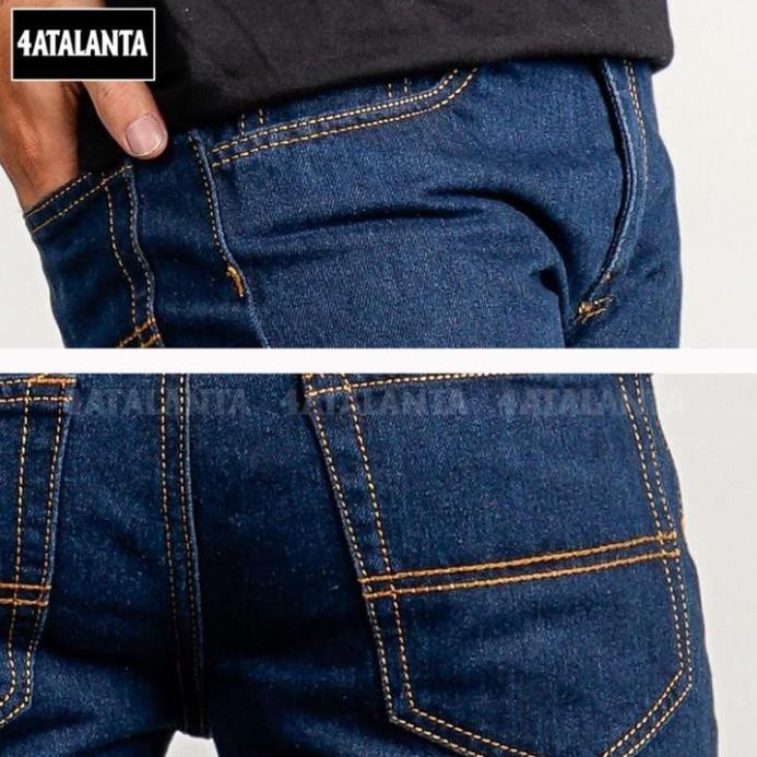 🔥 XẢ Quần jean nam ống suông màu Xanh Đen 4AT - QJN - 701 – 4ATALANTA Xịn . . new * 🔥 *
