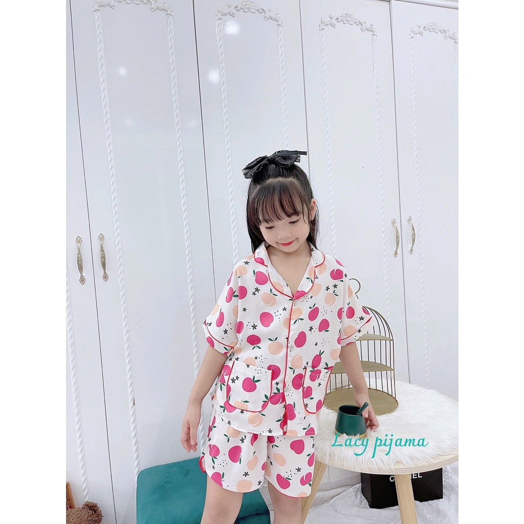 SIZE ĐẠI 18-38KG: Bộ pijama lụa mango đại hè đai cho bé gái - BPLDH