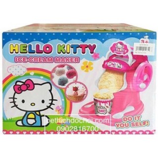 Hộp đồ chơi máy làm kem mini làm kem thật ăn được HELLO KITTY