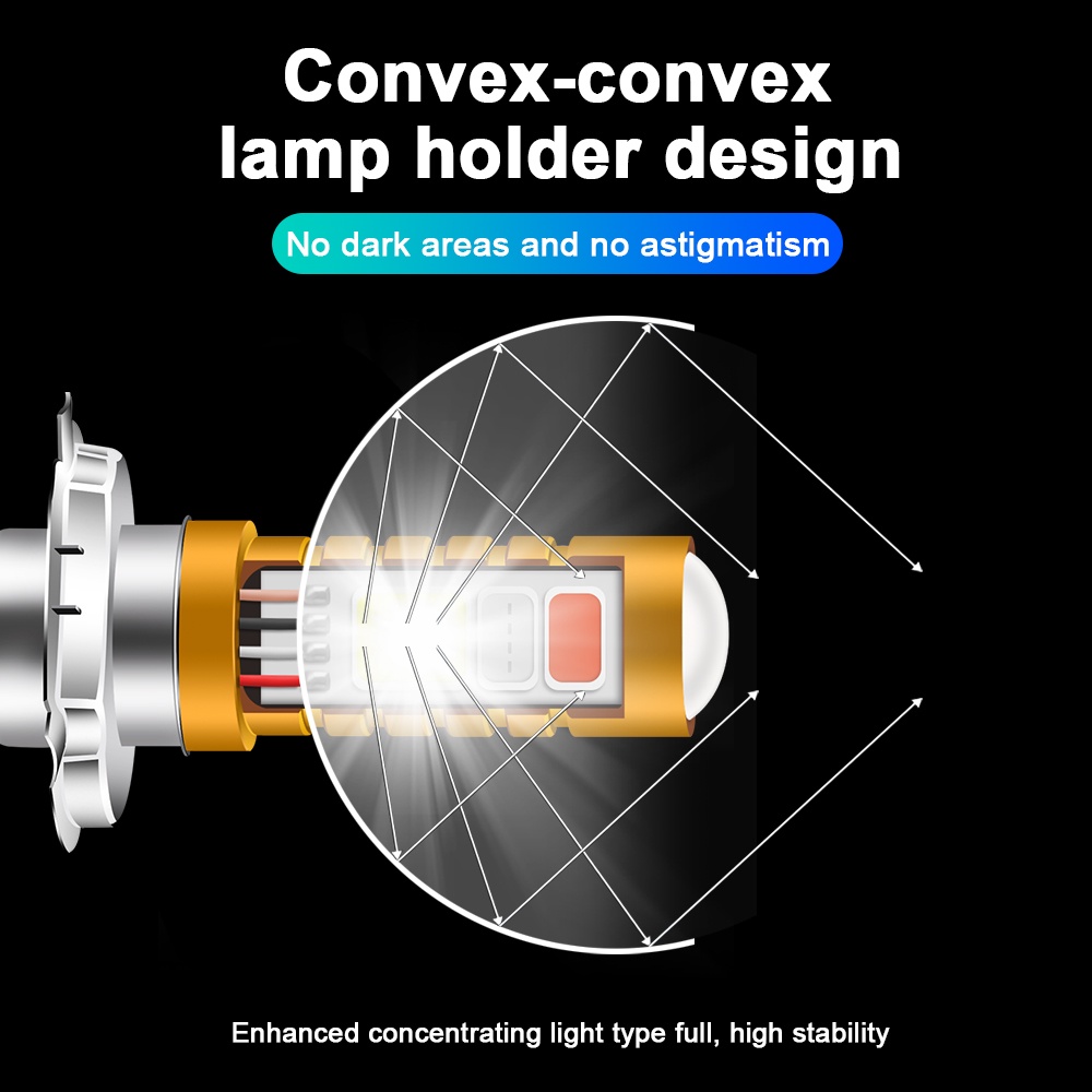 1 miếng Bóng Đèn LED 3 Màu Trong 1 H6 BA20D P15D Cho Xe Máy Đèn pha LED H4 12V Đèn pha xe máy