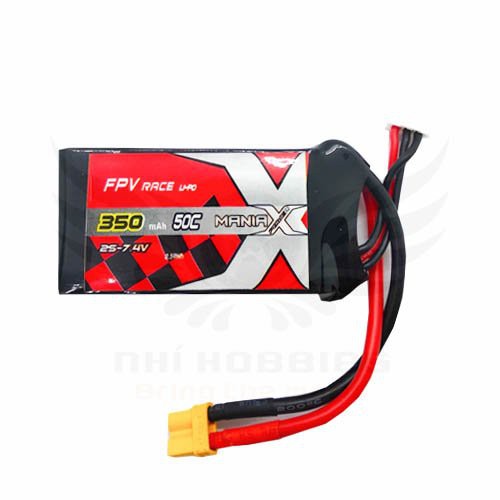 Pin Lipo Mania-X 7.4V 2S 350mAh 50C FPV Race