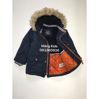 Áo parka xanh than dư xịn bé trai