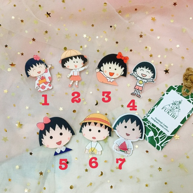 HUY HIỆU, GHIM CÀI ÁO NHÓC MARUKO ẢNH THẬT