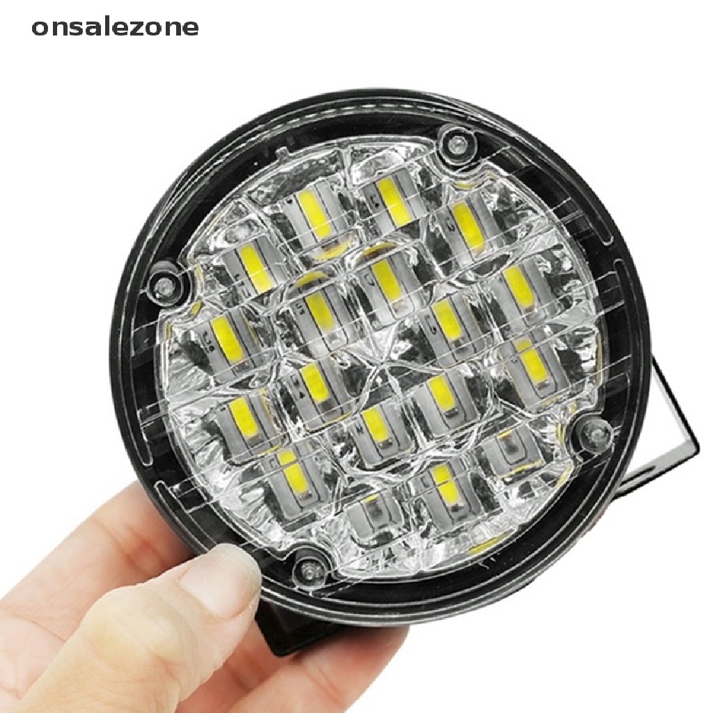 2 Đèn Led Tròn 12V 18 Bóng Phá Sương Mù Cho Xe Hơi