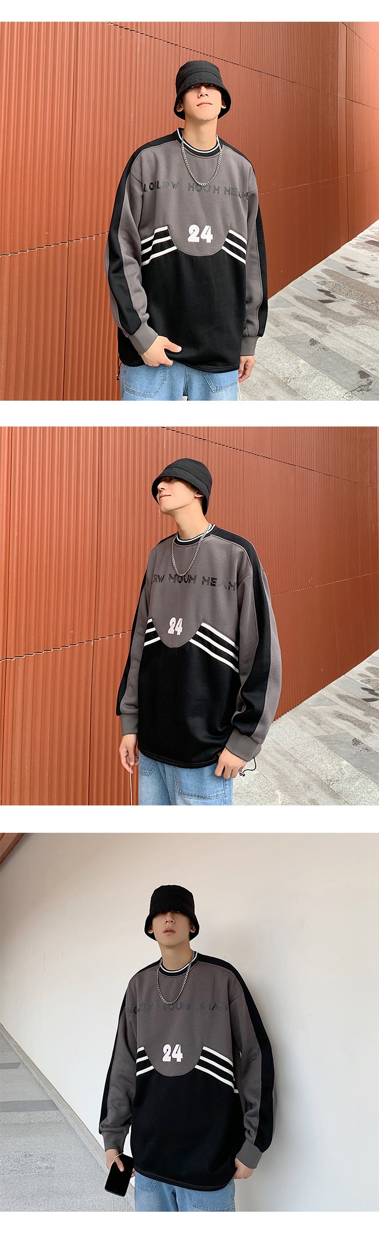 Áo Sweater Phối Màu Cá Tính Theo Phong Cách Xuân Thu Hàn Quốc 2020 Dành Cho Nam