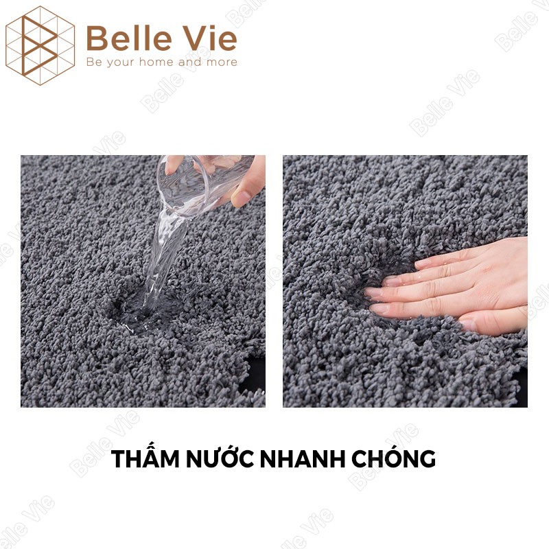 Thàm Chùi Chân Siêu Thấm BELLEVIE Thảm Lau Chân Mềm Mịn Chống Trơn Trượt