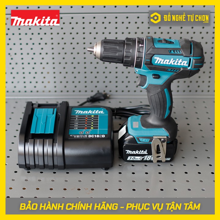 MÁY KHOAN BÚA, VẶN VÍT DÙNG PIN (101 CÁI MŨI KHOAN)( 18V) Makita - DHP482SFX6