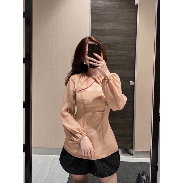 Áo tơ nude dài tay