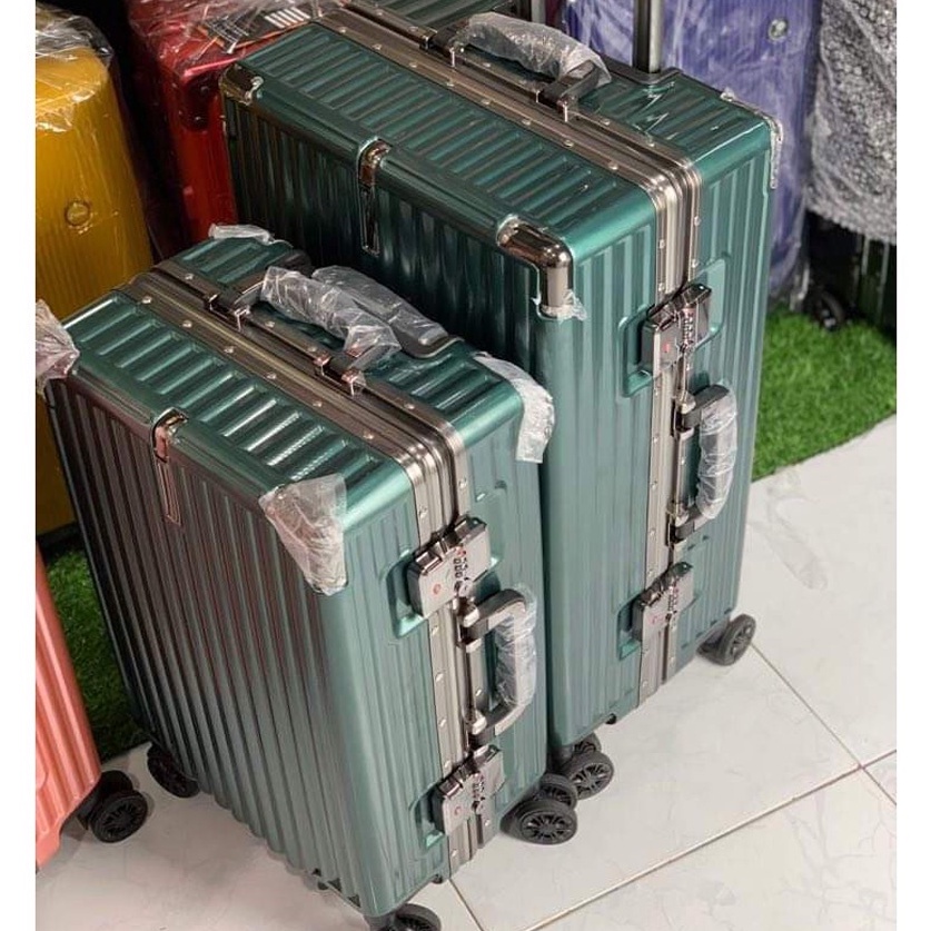 Vali Khung Nhôm Khóa số TSA Màu Xanh bộ đội size 24 inch ký gửi/ size 20 xách tay