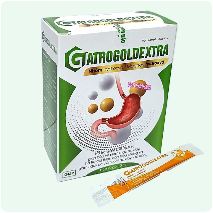 Gel giảm đau dạ dày Gatrogold Extra, Giảm Trào Ngược Dạ Dày, Giảm Axit Dịch Vị - Màu Xanh