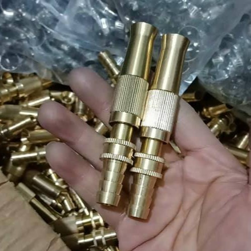 Đầu vòi xịt tăng áp lực nước mini Vòi xịt nước tăng áp đa năng bằng đồng tưới cây rửa xe cực mạnh kèm đai siết ống