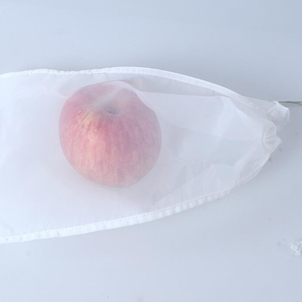 Nylon Straining Bag Fine Mesh Food Strainer Filter Bags for Nut Milk Green Juice 15x20cm