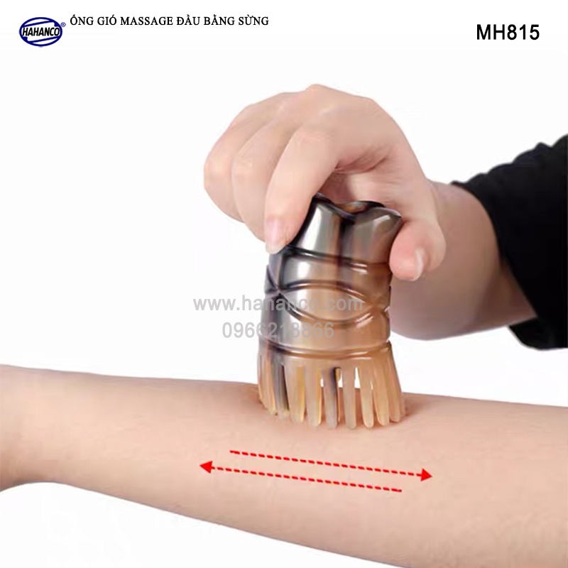 Ống Mát Xa Vò Đầu Gội Đầu Bằng Sừng HAHANCO Thư Giãn Giúp Lưu Thông Máu - MH815