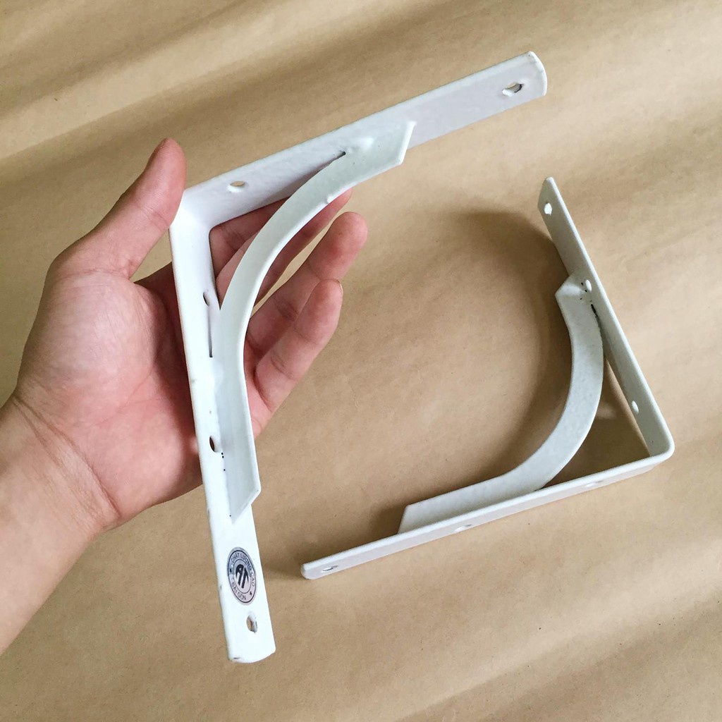 Giá treo ,giá đỡ chữ L (CON SƠN)bằng thép phủ sơn tĩnh điện (màu trắng 2 chiếc)