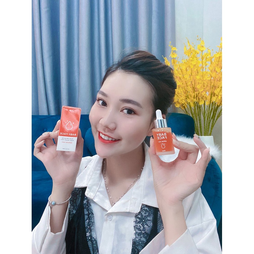 Serum KIM BABY FACE HA+ Da Trắng Căng Bóng, Mờ Thâm Nám, Ngăn Ngừa Lão Hóa, Chai 30ml