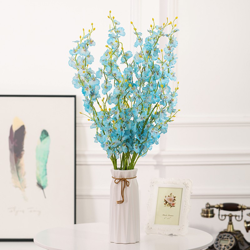 bông hoa giả Nhánh Hoa Nhân Tạo Trang Trí Nội Thất hoa giả để bàn  cao cấp hoa gia