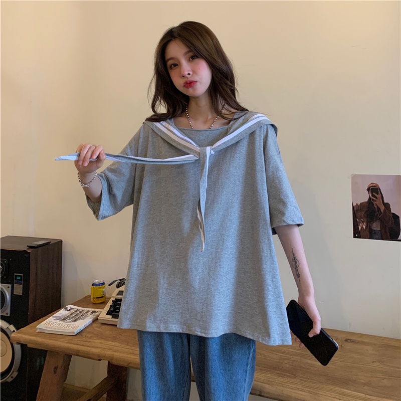 Áo thun nữ SUXI tay ngắn cổ tròn thời trang mùa hè Hàn Quốc