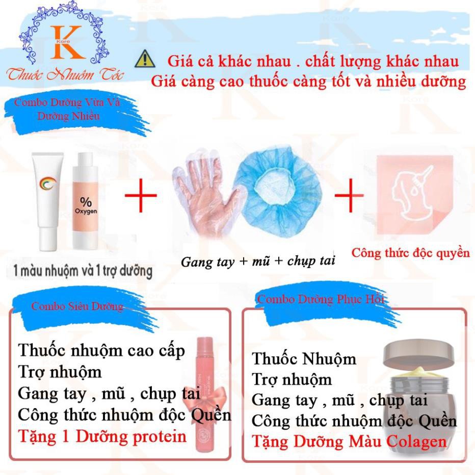 Thuốc nhuộm tóc màu NÂU TỰ NHIÊN nhuộm thơm, an toàn, không xót, không kích ứng, Cam kết hàng chính hãng KORE