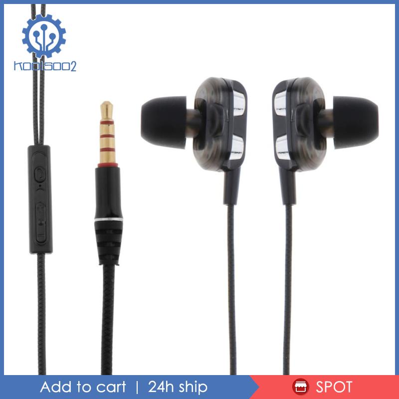 ✨Hàng sẵn sàng✨Tai nghe màu đen có dây dài 1.2m, cổng 3.5mm