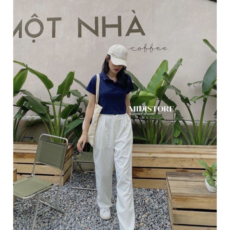 Quần vải cullotes chất cực đẹp cạp chun