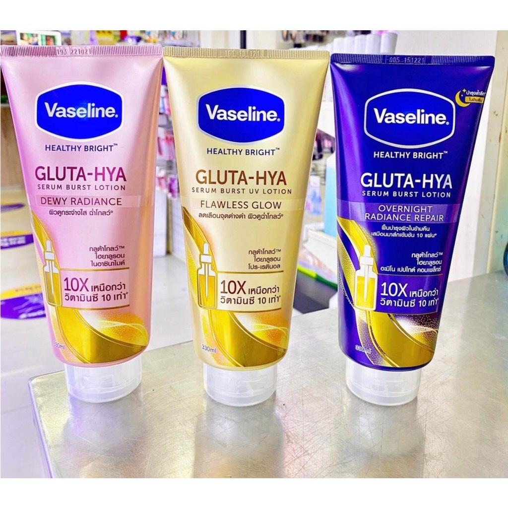 Sữa dưỡng thể Vaseline Gluta-Hya Overnight Radiance Repair