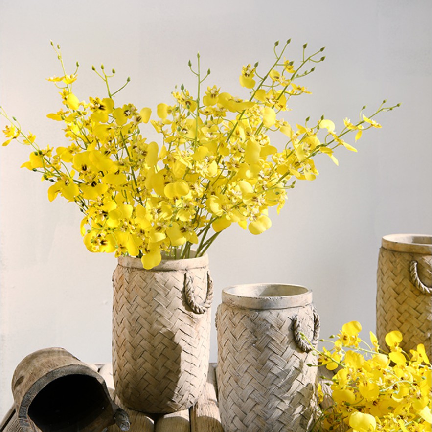 Cành lan Vũ nữ lụa cao cấp-cành cao 88cm