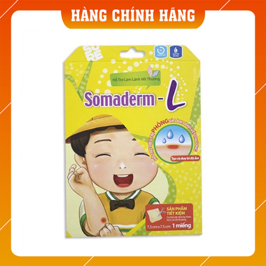 Miếng Dán Hút Mụn/ Lành Vết Thương Somaderm-L (7.5cm x 7.5cm)