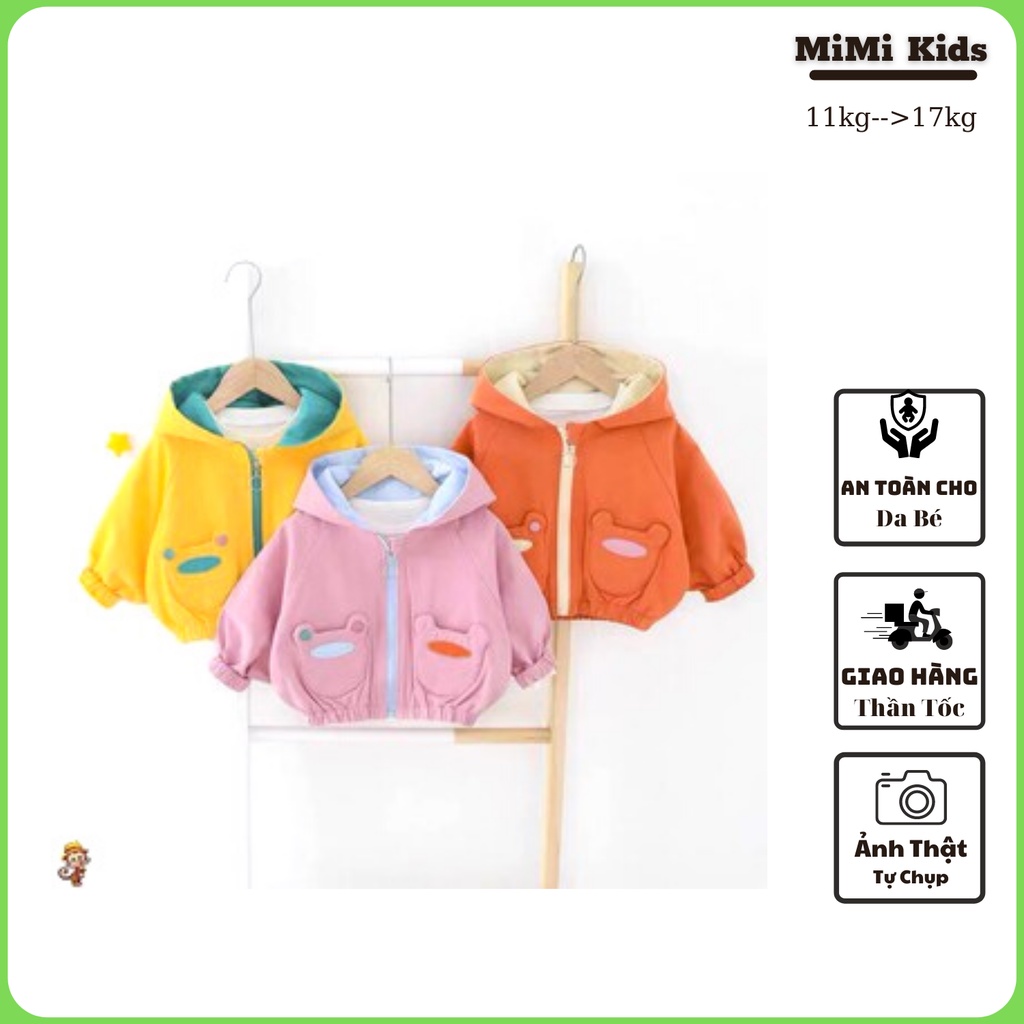 Áo khoác gió cho bé gái siêu đẹp 11-17kg - A013