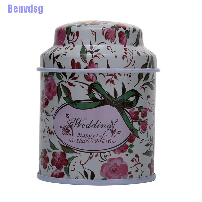 Hộp Thiếc Đựng Trà / Cà Phê Họa Tiết Hoa Đáng Yêu