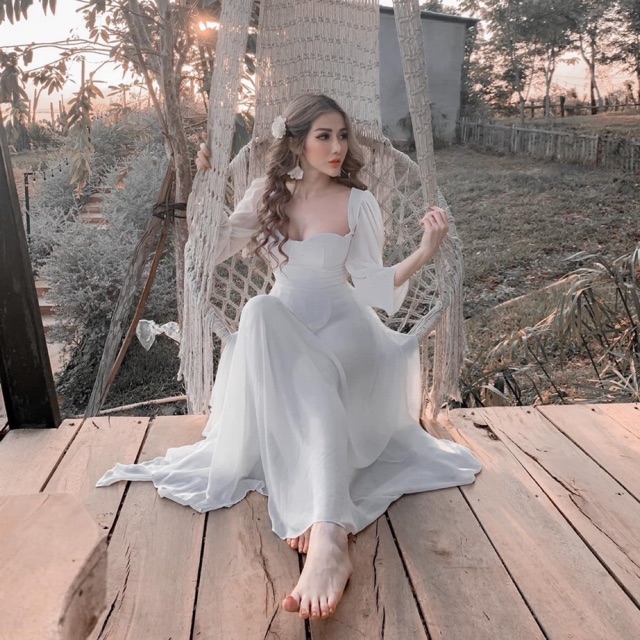 Đầm maxi trắng | BigBuy360 - bigbuy360.vn