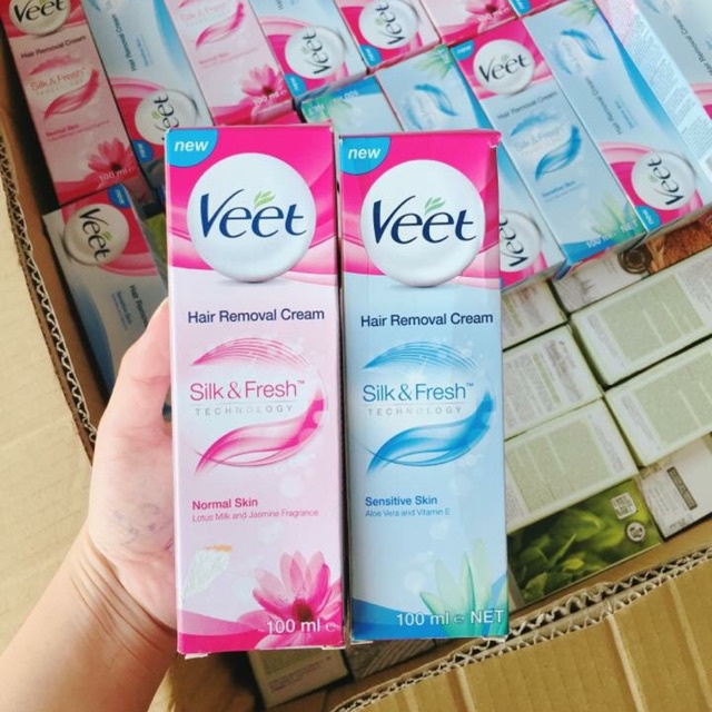 Kem Tẩy Lông Veet Silk Fresh 100ml Nhập Khẩu Chính Hãng Từ Pháp, Hiệu Quả Tức Thì, An Toàn, Không Đau Rát