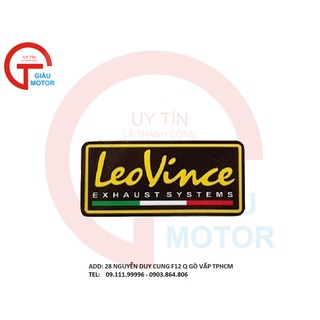 TEM LOGO BỰ DÁN XE MÁY MỌI VỊ TRÍ XE CHỮ '' LEOVINCE''