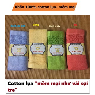 Khăn mặt 100% cotton lụa - mềm như vải sợi tre