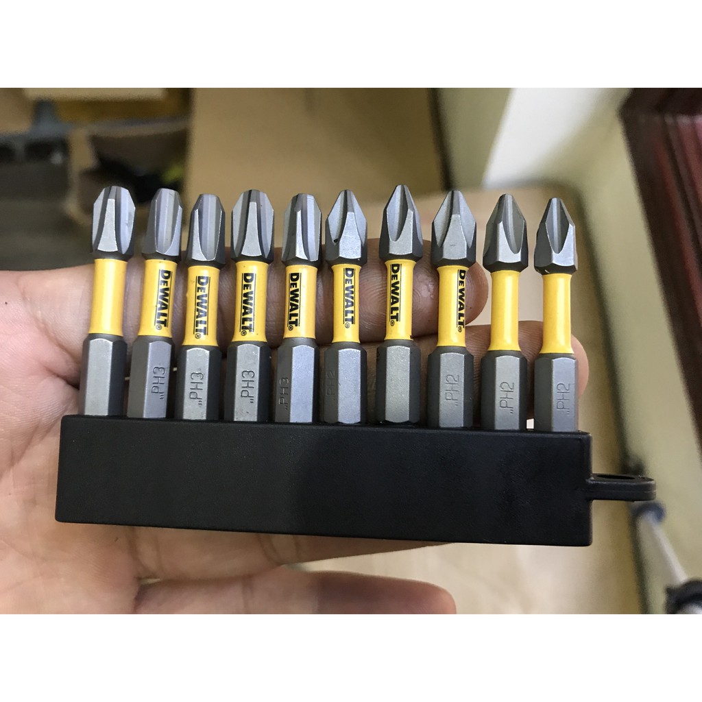 KM Bộ 10 Mũi Vít Dewalt Hàng Nhập Mỹ Ph2 - 5cm cao cấp