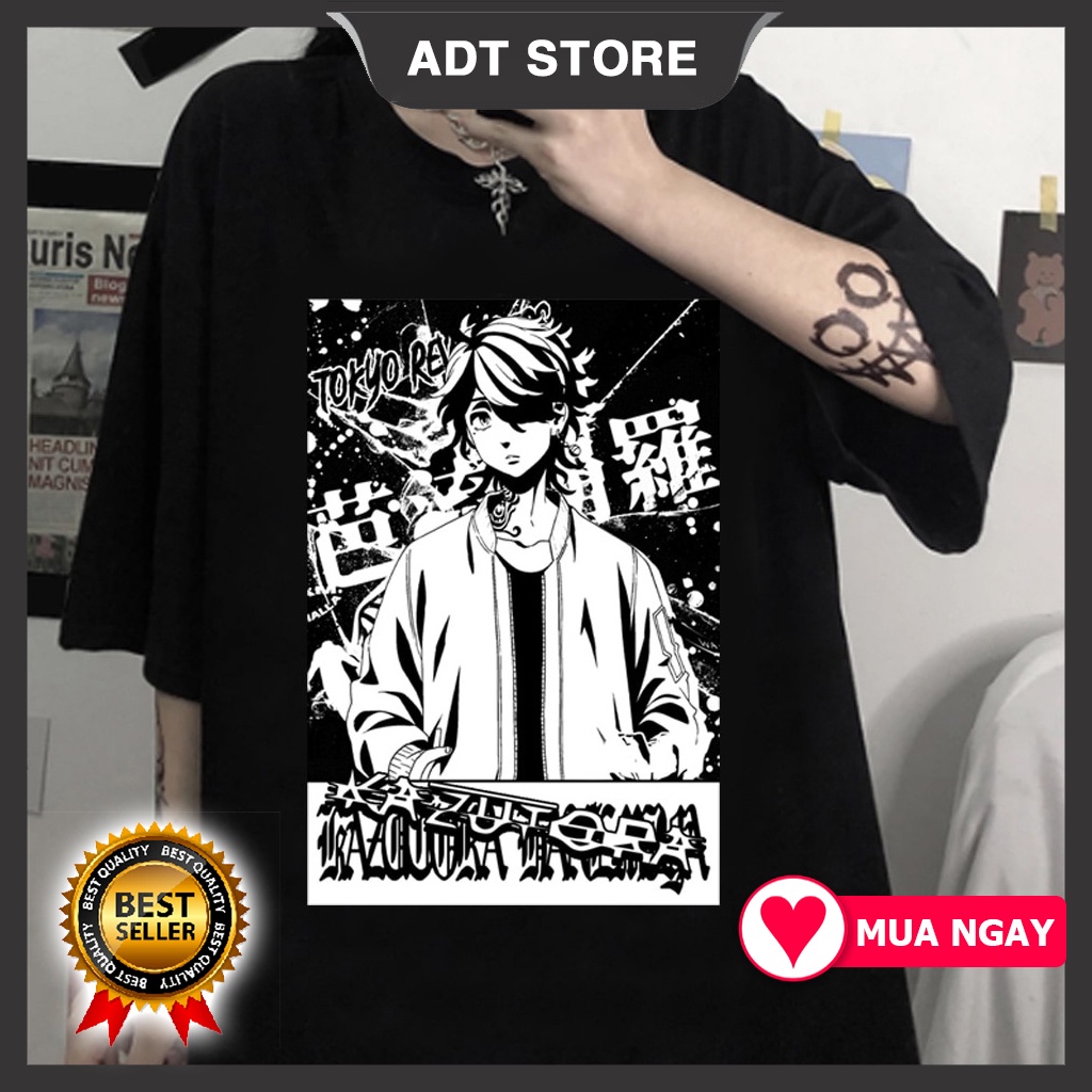 4 Mẫu Áo Phông Tokyo Revengers Harajuku Anime Hanemiya Kazutora Matsuno Chifuyu Sano Manjiro Mikey cực chất giá rẻ