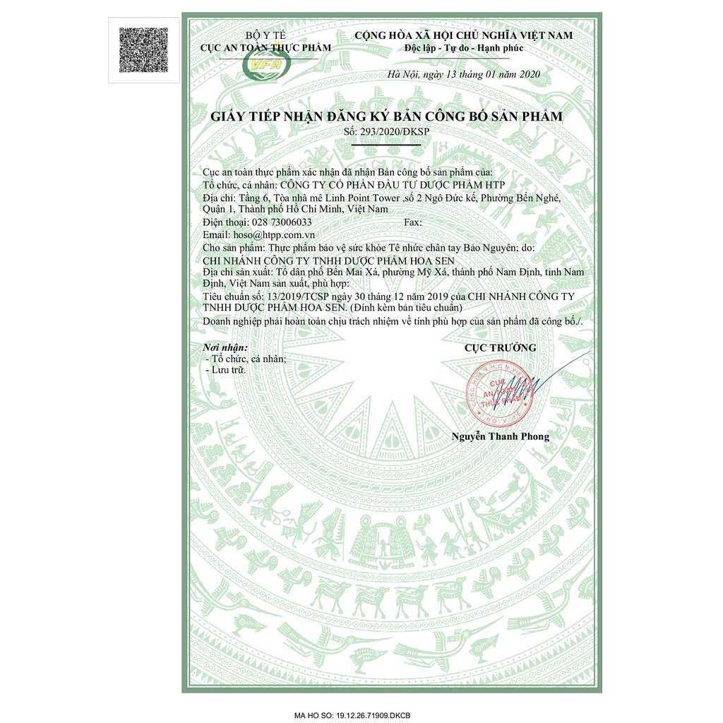 Tê Nhức Chân Tay Bảo Nguyên - Hỗ trợ tăng cường lưu thông khí huyết, trừ phong thấp, giảm tê nhức chân tay