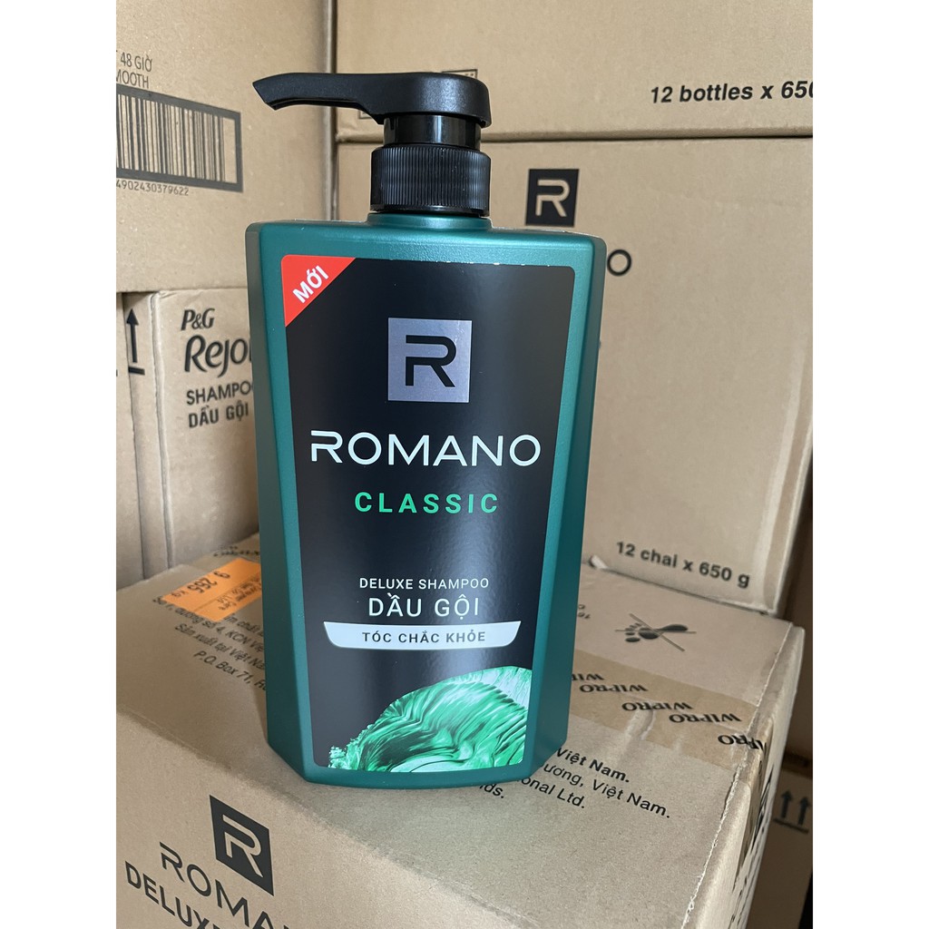 Dầu gội hương nước hoa Romano Classic tóc chắc khoẻ 650g