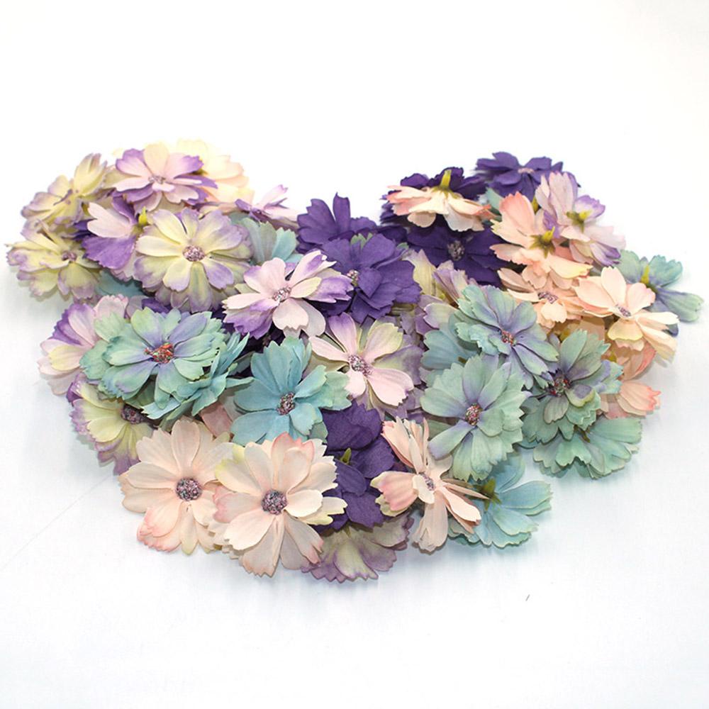 Set 50 Bông Hoa Cúc Nhân Tạo Cài Tóc Tiện Dụng