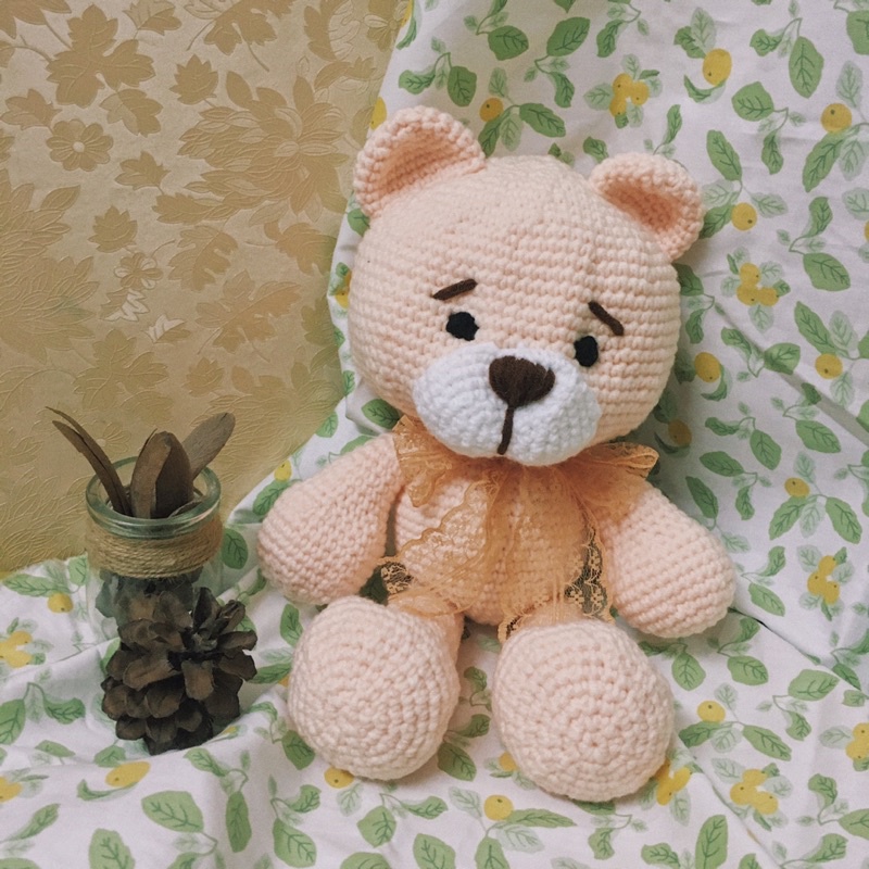Gấu Bông Bằng Len Dễ Thương - xanhlanhes