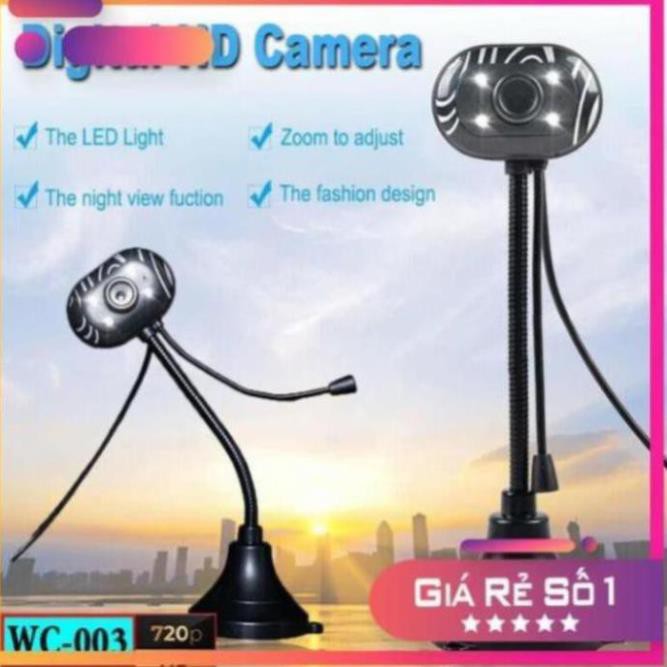 Webcam chân cao có micro WC-003 đèn Led HD 720p
