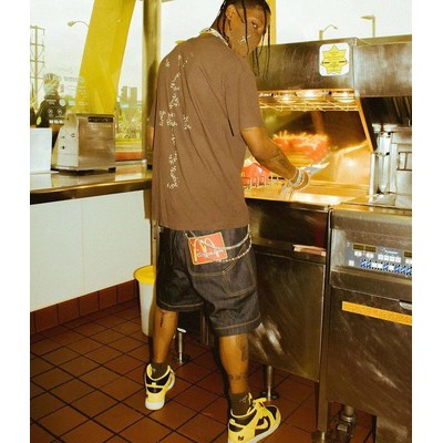 Travis Scott x McDonald McDonald's joint short-sleeved beauty tide high street FOG loose trend short-sleeved T-shirt