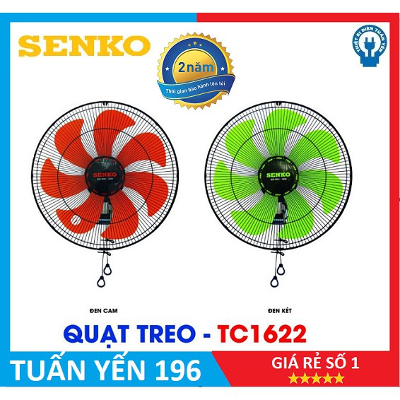 [Giao Hỏa Tốc Trong Ngày] ⭐️  Combo 2 Quạt treo tường 2 dây Senko TC1622⭐️  -Bảo Hành 2 năm
