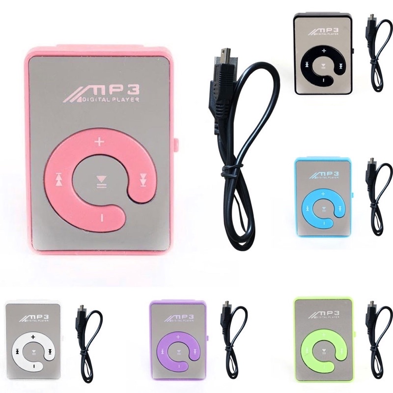 Máy nghe nhạc Mp3 mini bỏ túi dùng thẻ nhớ, chữ C, mặt gương soi, nhièu màu