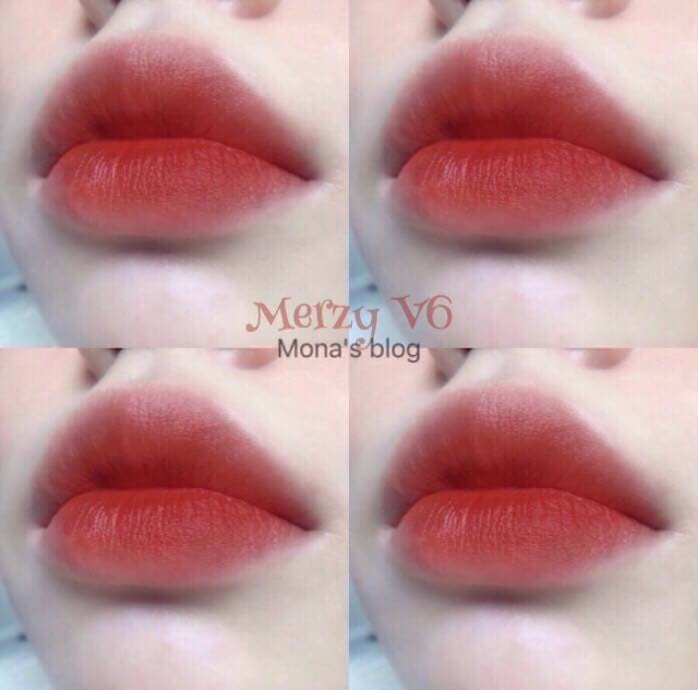 Son kem Merzy Another Me The First Velvet Tint màu V6 Xanh lá cây