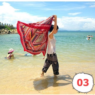 Khăn choàng đi biển thổ cẩm nhiều màu KC5105A